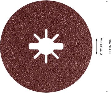 Bosch X-Lock Seramik Fiber Zımpara Diski R781 Prisma 115x22,23 mm 36+ Kum - 2608621791