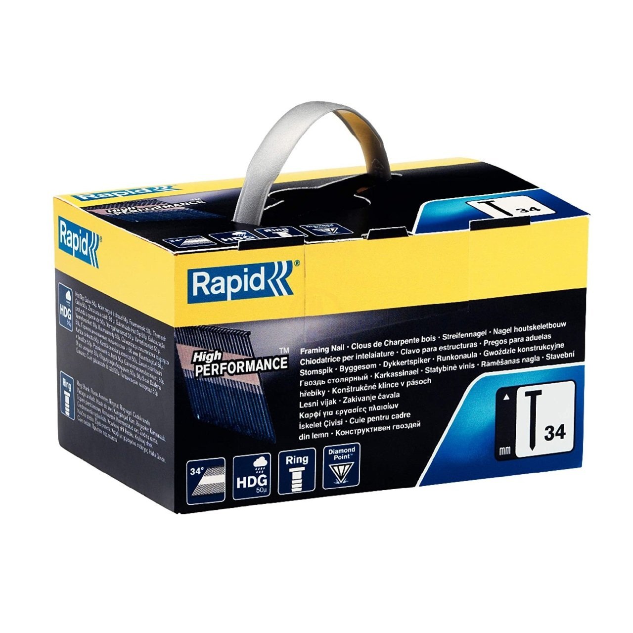 Rapid Zımba Çivisi 34 BB Serisi 75 mm Parlak Basic Halka sapı (1 Pkt/2500 Adet) - 5000800