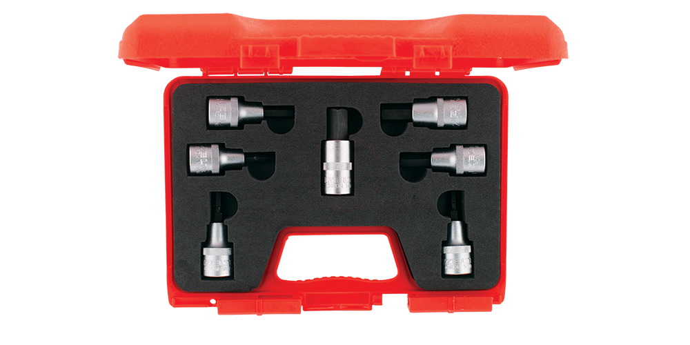 İzeltaş Lokmalı Allen Uç Takımı 1/2 İnç 60 mm 7 Parça