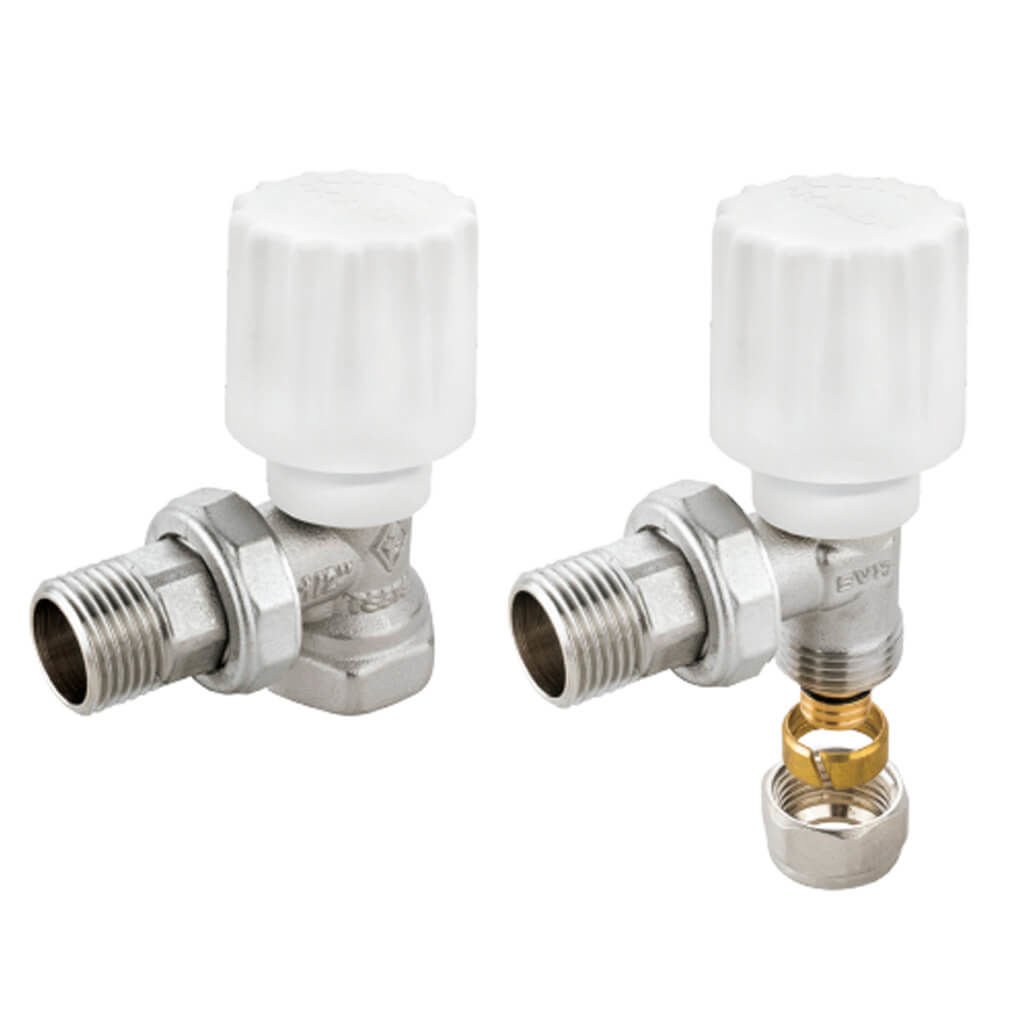 KAS Radyatör Vanası Köşe 16x2 PEX-B Bağlantılı 1/2 İnç (KV3)