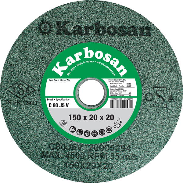 Karbosan SCG Taşlama Taşı T1 Düz 175x25x20 mm SCG 80 J 5 V - KAR920500