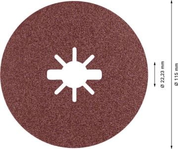 Bosch X-Lock Seramik Fiber Zımpara Diski R781 Prisma 115x22,23 mm 60+ Kum - 2608621792