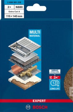 Bosch Expert N880 Keçe Zımpara 115x140 Mm Kaba A - 2608901218