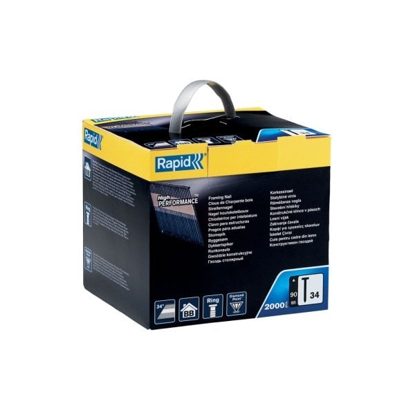 Rapid Zımba Çivisi 34 BB Serisi 90 mm Parlak Basic Halka sapı (1 Pkt/2000 Adet) - 5000801