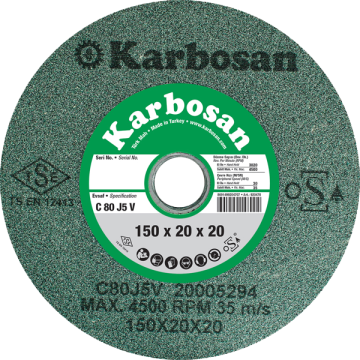 Karbosan SCG Taşlama Taşı T1 Düz 200x32x20 mm SCG 80 J 5 V - KAR920530