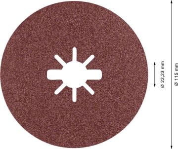 Bosch X-Lock Seramik Fiber Zımpara Diski R781 Prisma 115x22,23 mm 80+ Kum - 2608621793