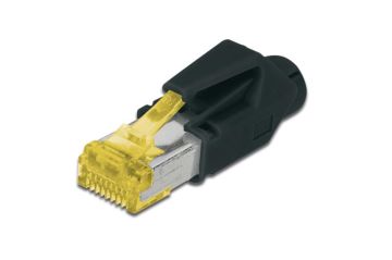 Assmann Modüler Fiş, Cat. 6A, Rj45, Hırose Tm 31, 8P8C, Zırhlı, Yuvarlak Kablo Takmak İçin Koruma Kılıflı, Awg24 /27 Ler İçin Uygun Tipte Konnektör