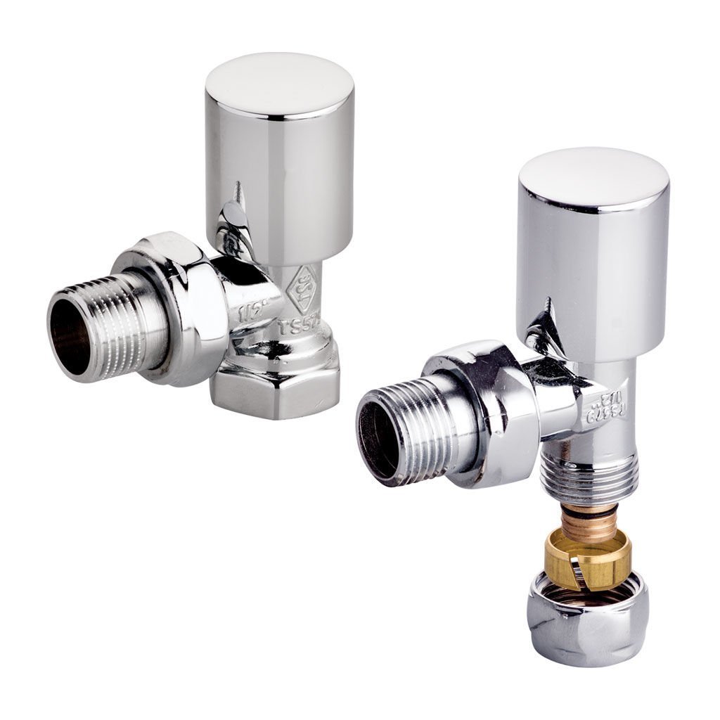 KAS Radyatör Vanası Köşe Havlupan 16x2 PEX-B Bağlantılı 1/2 İnç (KV3) Metal