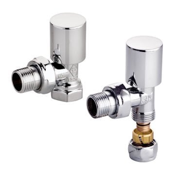 KAS Radyatör Vanası Köşe Havlupan 16x2 PEX-B Bağlantılı 1/2 İnç (KV3) Metal