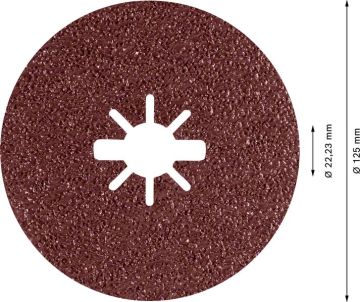 Bosch X-Lock Seramik Fiber Zımpara Diski R781 Prisma 125x22,23 mm 36+ Kum - 2608621794