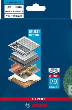 Bosch Expert N880 Keçe Zımpara 115x140 Mm Uincegp - 2608901221
