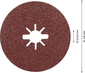 Bosch X-Lock Seramik Fiber Zımpara Diski R781 Prisma 125x22,23 mm 60+ Kum - 2608621795
