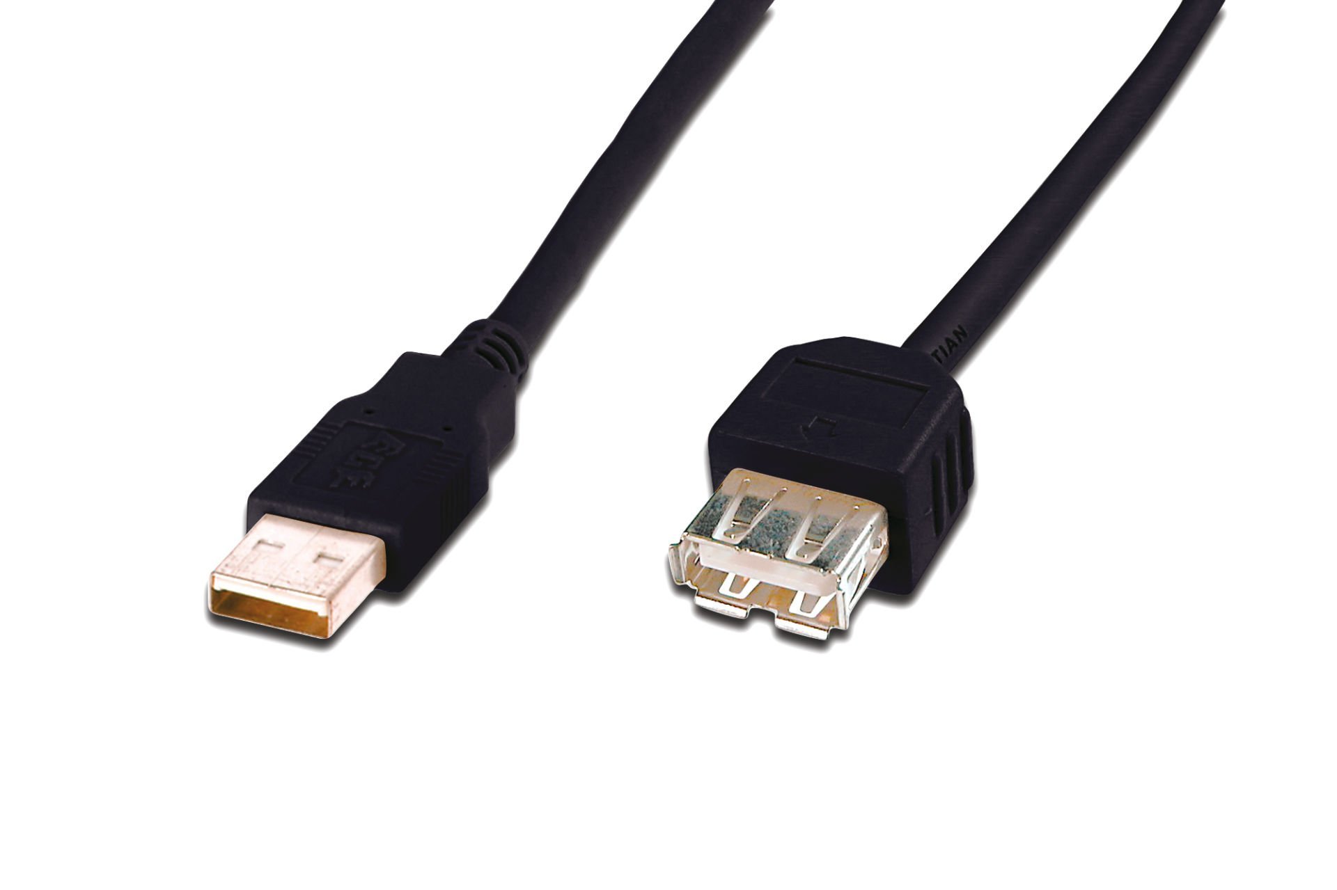 Assmann Usb 2.0 Uzatma Kablosu, Usb A Erkek - Usb A Dişi, 3 Mt, Awg 28, Usb 2.0 Uyumlu, Ul, Siyah Renk (Ak-300202-030-S)