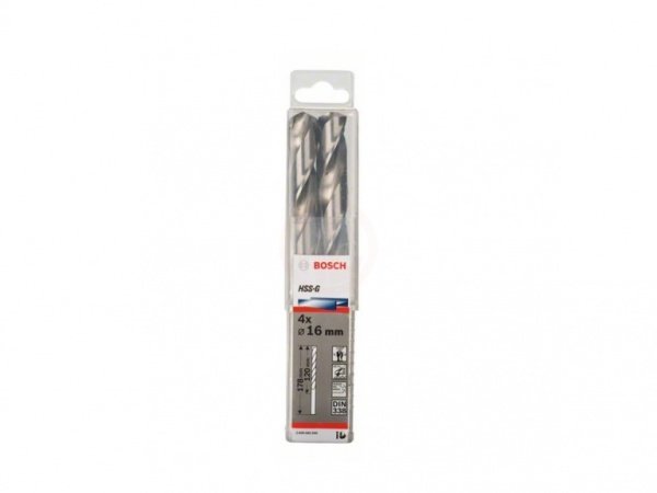 Bosch Metal Matkap Ucu HSS-G DIN 338 (Gümüş) 16,0x178 mm (4 Adet) - 2608585595