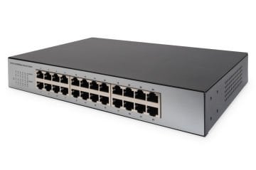 Assmann Digitus Unmanaged (Yönetilemeyen) 24 Port 10/100 Fast Ethernet N-Way Switch, Rack Tipi