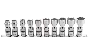 Ceta Form 10 Parça 3/8 İnç 12 Köşe (Yıldız) Mafsallı Lokma Anahtar Takımı