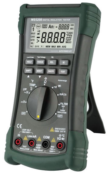 Mastech MS5208 DİJİTAL İZOLASYON MULTİMETRESİ - SHEMS5208
