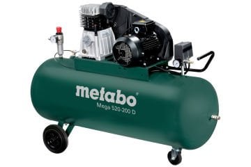 Metabo Hava Kompresörü Trifaze Mega 520-200 D (4,0 Hp - 200 Lt - 10 Bar)