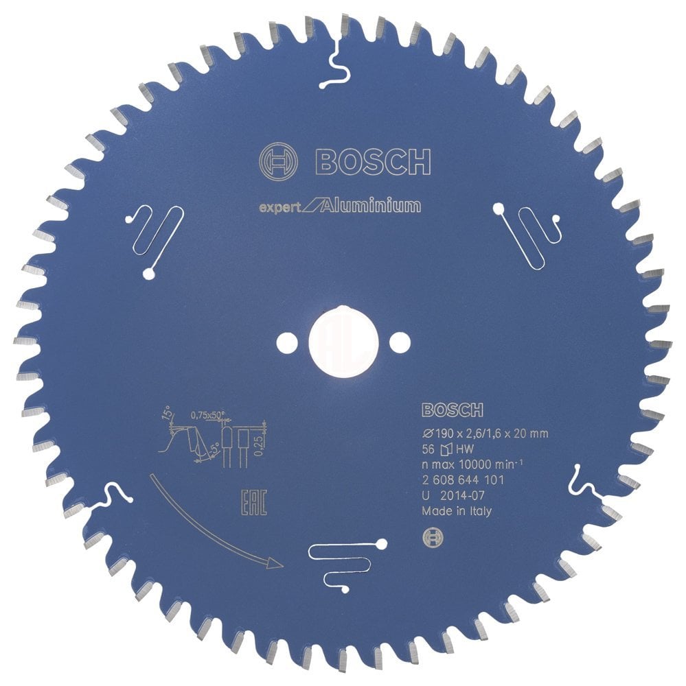 Bosch Daire Testere Bıçağı Expert For Aluminium 190x20 mm 56 Diş - 2608644101
