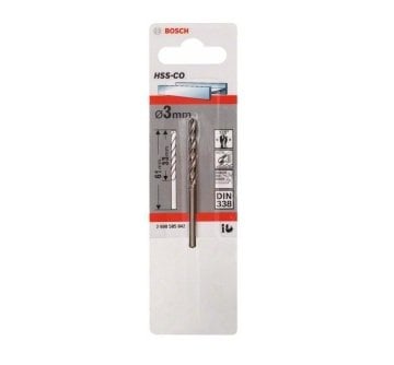 Bosch Metal Matkap Ucu HSS-Co DIN 338 (Altın) 3,0x61 mm (1 Adet) - 2608585842