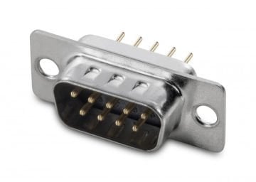 Assmann D-Sub 09 Pin Erkek Konektor, Düz Pcb İçin, Fosfor Bronz