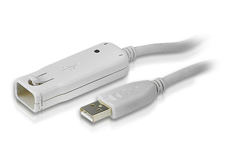 Aten 1 Port Usb 2.0 Sinyali Aktif Uzatıcı, 12 Mt (Zincirleme Bağlantı İle Maksimum 60 Mt)