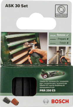 Bosch KONİK RULO ZIMPARA SET 30 MM ADAPTÖR 80 KUM - 1600A00156