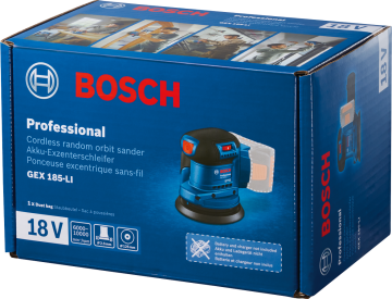 Bosch Akülü Zımpara Makinesi Eksantrik GEX 185-LI (Aküsüz) - 06013A5020