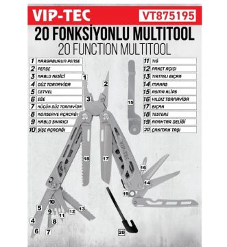Vip-Tec 20 Fonksiyonlu Multi Tool (VT875195)