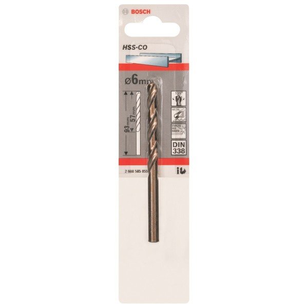 Bosch Metal Matkap Ucu HSS-Co DIN 338 (Altın) 6,0x93 mm (1 Adet) - 2608585855