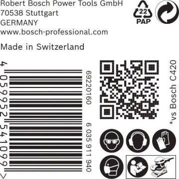 Bosch Ağ Zımpara Expert M480 115x230 mm 100 Kum (50 Adet) - 2608900771