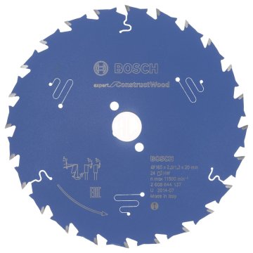 Bosch Daire Testere Bıçağı Expert For ConstructWood 165x20 mm 24 Diş - 2608644137