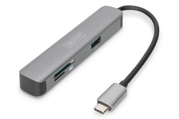 Assmann Digitus Usb Tip C Docking Station, 5 Port (Usb-C™ Dock, 5 Port) 1 X Hdmı Port (Uhd Çözünürlük, 4K/30 Hz) 1 X Usb-C™ Port (Notebook Bağlamak İçin) 2 X Usb 3.0 Port 2 X Kart Okuyucu (Sd/Microsd) Alüminyum Gümüş Renk