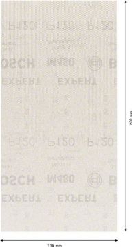 Bosch Ağ Zımpara Expert M480 115x230 mm 120 Kum (50 Adet) - 2608900772