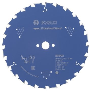 Bosch Daire Testere Bıçağı Expert For ConstructWood 184x16 mm 24 Diş - 2608644138