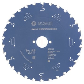 Bosch Daire Testere Bıçağı Expert For ConstructWood 210x30 mm 30 Diş - 2608644141