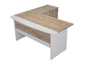 Vega L Çalışma Masası 140 Cm Kesonlu Antrasit