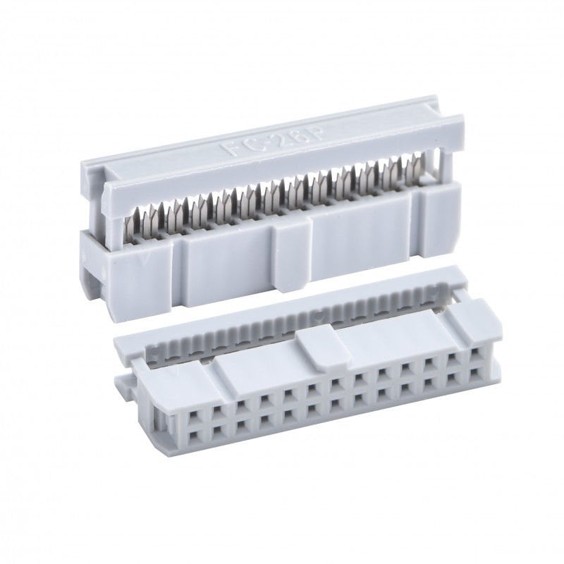 Assmann Idc-Soket 2.54 Mm, No S/R, Gri, Sel. Gold, 26-Pin (Awp 26-7240-T)