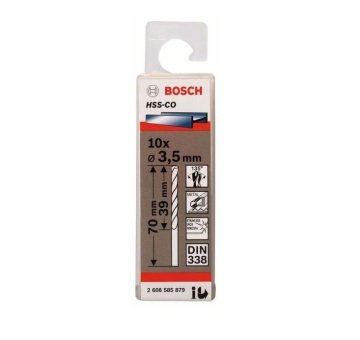 Bosch Metal Matkap Ucu HSS-Co DIN 338 (Altın) 3,5x70 mm (10 Adet) - 2608585879