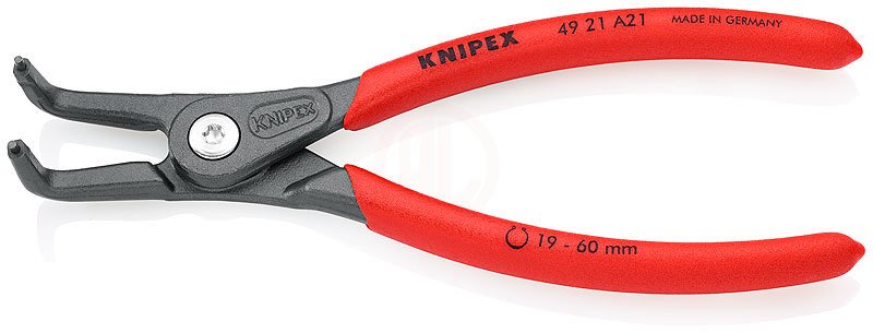 Knipex 49 21 A31 AĞIR HİZMET EĞRİ DIŞ SEGMAN PENSİ - KNI4921A31