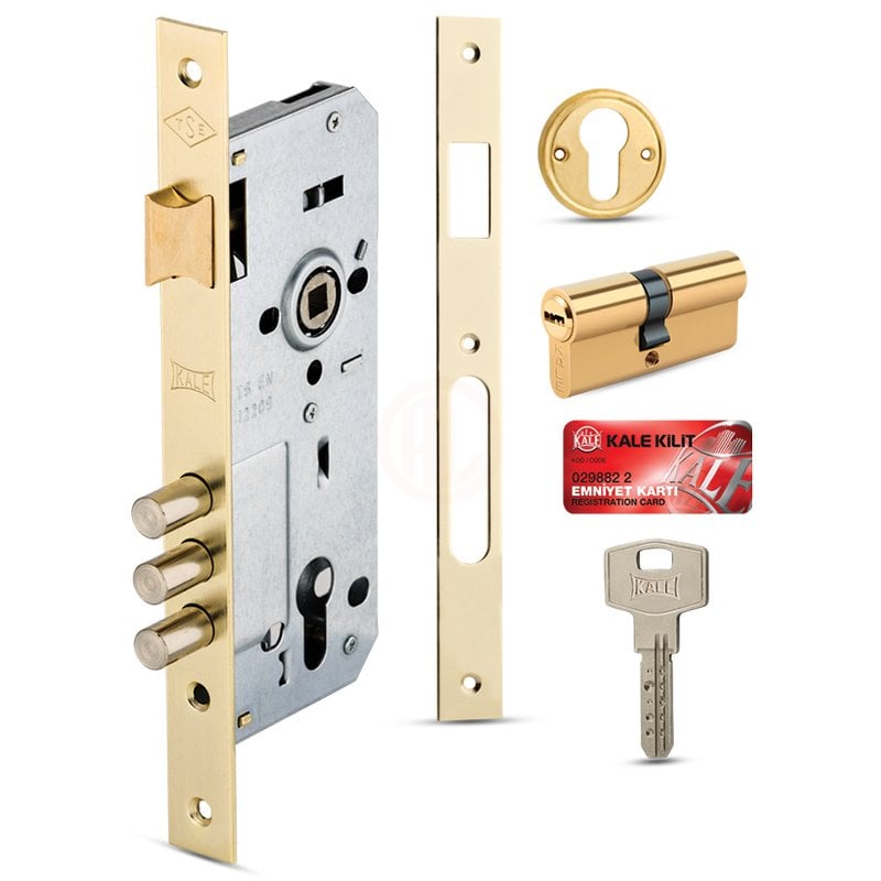 Kale Bilyalı Silindirli Daire Kilidi Rozet Delikli 3 Milli (2000) Nikel 45 mm (68 mm Silindirli) - 152R4500267