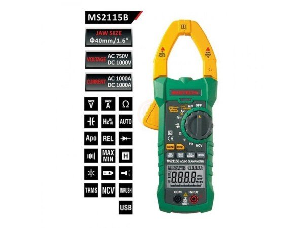 Mastech MS2115B TRUE RMS 1000A PENSAMPERMETRE - SHEMS2115B
