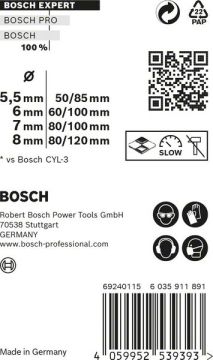 Bosch Çok Amaçlı Matkap Ucu Expert CYL-9 MC Set (4 Parça) (5,5/6/7/8 mm) (1 Adet) - 2608900646