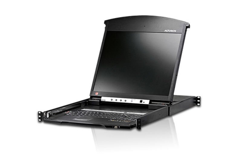 Aten Çift Sürgülü Kasaya Sahip, 17 Lcd Ekran, Türkçe Klavye Ve Touchpadi Bulunan 16 Port Cat 5 Kvm Over The Net, Konsol Sayısı 2 (İlave Konsol Portu Sayesinde İkinci Bir Lokal Kullanıcı Çalışabilir.) (16-Port 17İnc Dual Rail Cat5 Lcd Kvm Over The Net