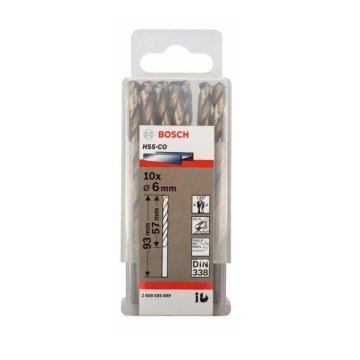 Bosch Metal Matkap Ucu HSS-Co DIN 338 (Altın) 6,0x93 mm (10 Adet) - 2608585889