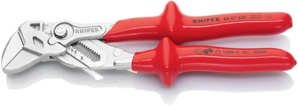 Knipex 86 07 DÜZ ÇENE AYARLI PENSE VDE 250 MM - KNI8607250
