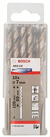 Bosch Metal Matkap Ucu HSS-Co DIN 338 (Altın) 7,0x109 mm (10 Adet) - 2608585892