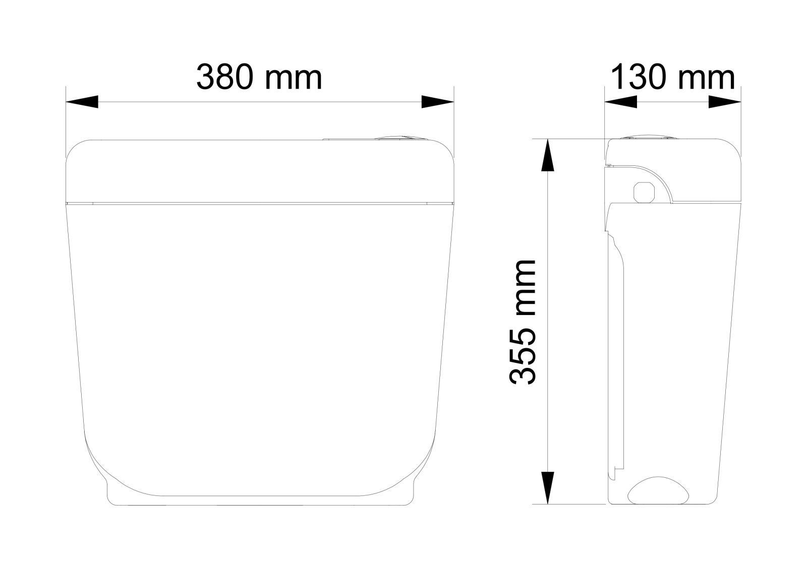 Visam Klozet Üstü Rezervuar Alfa İki Kademeli Spiral Dirsekli