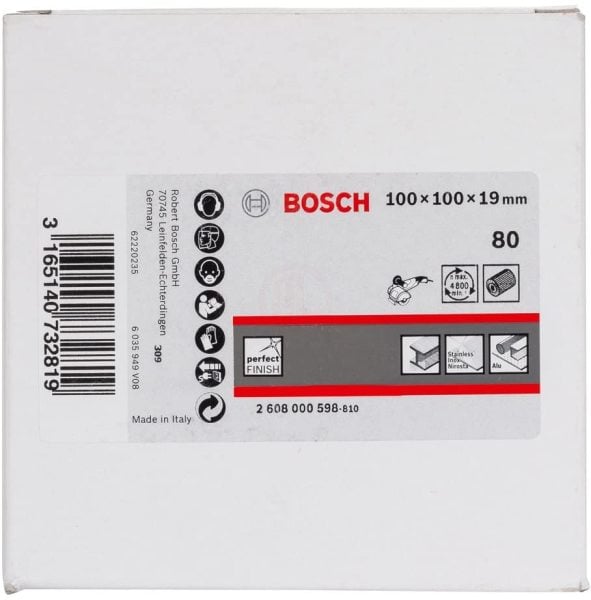 Bosch Flap Mop Zımpara 100x100x19 mm 80 Kum (GBR 14 CE) - 2608000598