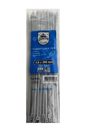 Zenith Plastik Kablo Bağı Siyah 8,0x300 mm (1 Paket/100 Adet)